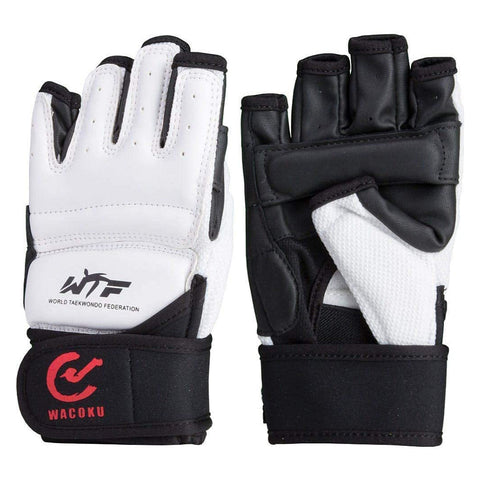 MAR-035A | WTF Approved Black & White Taekwondo Gloves