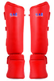 MAR-193A | Foam Padded Red Shin & Instep Guards
