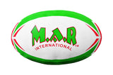 MAR-436E | Green & Red Rugby Training Ball - Size 3