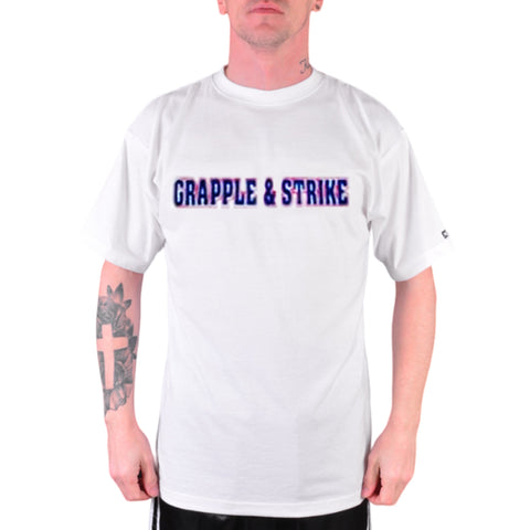 MAR-084J | White Round-Neck Grapple & Strike T-Shirt (OD)