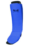 MAR-172D | Blue MMA Elasticated Fabric Shin & Instep Guard