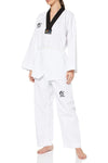 MAR-032A | White WT Approved Taekwondo Uniform w/ Black Trim
