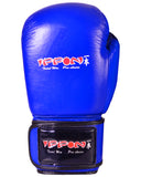 MAR-106C | Blue IPPON Genuine Cowhide Leather Boxing Gloves