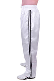 MAR-089C | Full Contact White+Black Kickboxing & Freestyle Trousers