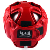 MAR-134A | Red Head Guard w/ Grill Mask For Training