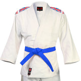 MAR-027 | White Great Britain Styled Judo/Jiu-Jitsu Competition Uniform + FREE BELT