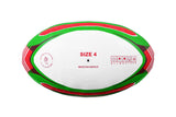 MAR-436J | Red & Green Rugby Training Ball - Size 4
