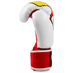 MAR-182 | White Flame Print Boxing/Kickboxing Gloves for Kids