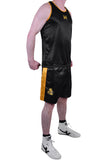 MAR-102A | Black & Yellow Boxing Shorts & Vest