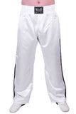 MAR-089C | Full Contact White+Black Kickboxing & Freestyle Trousers