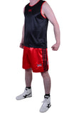 MAR-102C | Red & Black Boxing Shorts & Vest