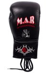 MAR-108B | Black Genuine Cowhide Leather Boxing Gloves/Kickboxing