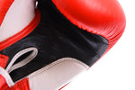 MAR-105B | Red Genuine Cowhide Leather Boxing/Kickboxing Gloves