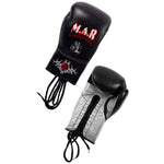 MAR-108B | Black Genuine Cowhide Leather Boxing Gloves/Kickboxing