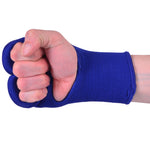 MAR-168D | Blue Elasticated Fabric Mitts For Hand Protection