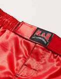 MAR-244B | Red+Black MMA Super Stretchable Shorts - Double Layered