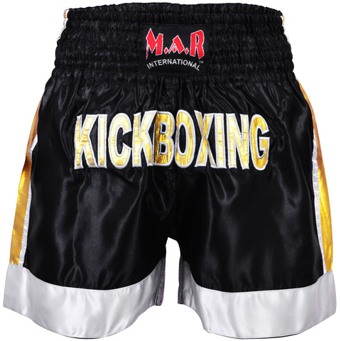 MAR-091C | Black and Yellow Kickboxing Shorts