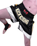 MAR-091C | Black and Yellow Kickboxing Shorts