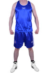 MAR-102B | Blue & White Boxing Shorts & Vest