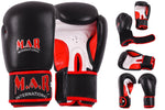MAR-105A | Black Genuine Cowhide Leather Boxing/Kickboxing Gloves