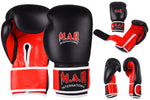 MAR-104 | Red+Black Genuine Leather Boxing Gloves