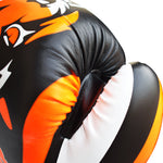 MAR-118C | Orange & Black Tiger Print Boxing & Kickboxing Gloves