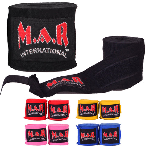 MAR-121B | Black Elasticated Boxing & Martial Arts Hand Wraps