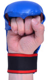 MAR-142A | Blue Karate Gloves w/ Moulded Padding