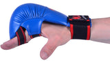 MAR-142A | Blue Karate Gloves w/ Moulded Padding