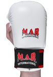 MAR-142C | White Karate Gloves w/ Moulded Padding