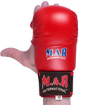 MAR-142B | Red Karate Gloves w/ Moulded Padding