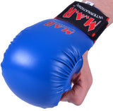 MAR-142A | Blue Karate Gloves w/ Moulded Padding