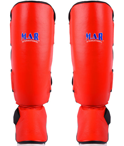 MAR-149A | Kickboxing & Thai boxing Genuine Leather Shin & Instep Guards