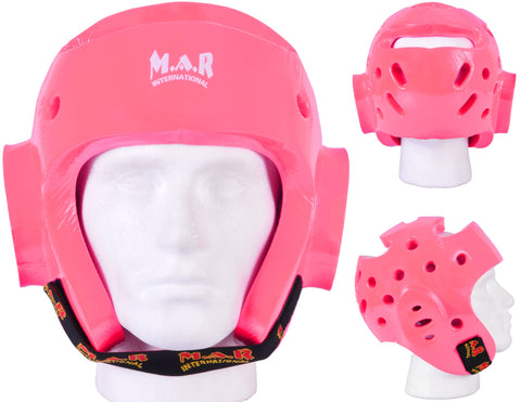 MAR-160E | Pink Dipped Foam Martial Arts Head Guard
