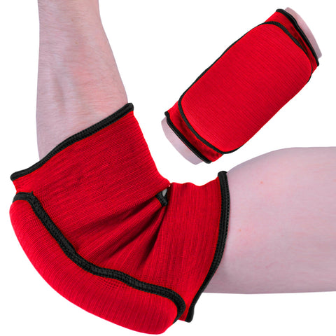 MAR-173C | Red Elasticated Fabric Elbow Pads