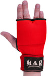 MAR-119B | Red Hand Wrap Mitts w/ Padded Knuckles
