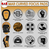 MAR-445C | Gold & Black Curved Focus Mitts