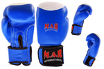 MAR-107A | Blue Genuine Cowhide Leather Boxing/Kickboxing Gloves