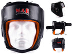 MAR-132B | Black Genuine Cowhide Leather Head Guard For Competitions
