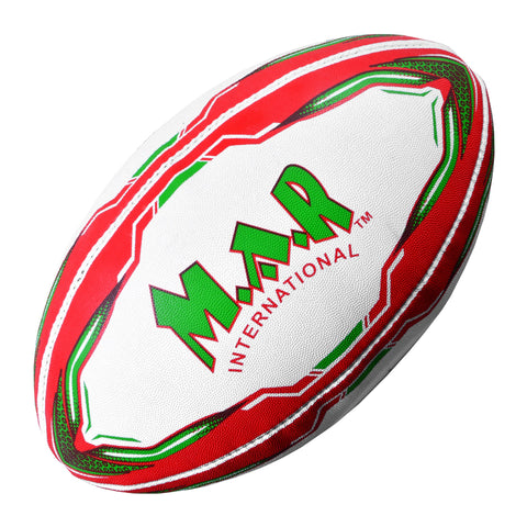 MAR-437D | Match Pro Red/Green Rugby Training Ball - Size 5