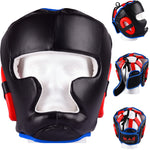 MAR-129 | Black & Red Boxing Head Guard For Training