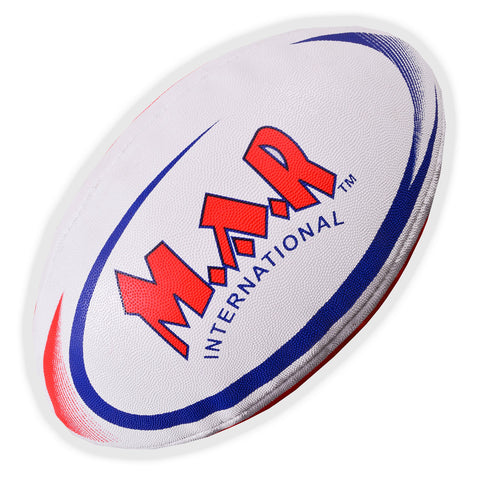 MAR-436L | Red & Blue Rugby Training Ball - Size 5
