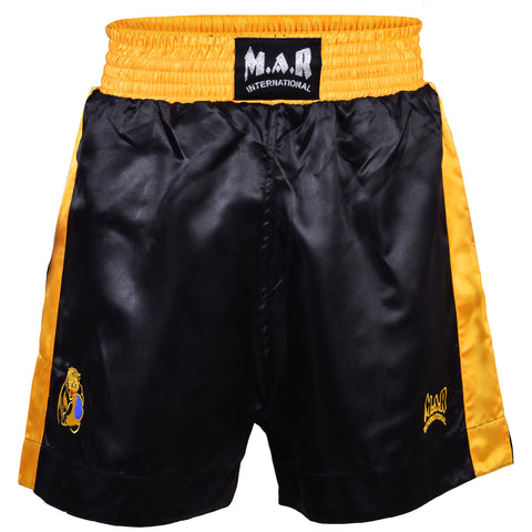 MAR-103A | Black & Yellow Boxing Shorts