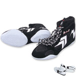 MAR-295B | Black Wrestling Shoes w/ White Outlines