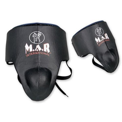 MAR-214 | Black Pro Boxing Leather Groin Guard - quality-martial-arts