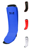 MAR-172D | Blue MMA Elasticated Fabric Shin & Instep Guard