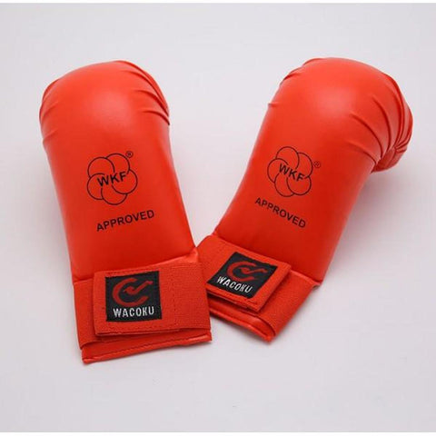 MAR-143D | WKF Approved Red Karate Mitts